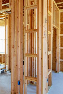 İç çerçeve kiriş inşaat ev çerçeve altında yeni evin