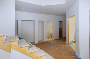 Mimari konut inşaat ev altında yeni bir evin Iç