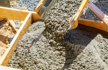 Kaldırım geçit için yeni beton kaldırım bina.