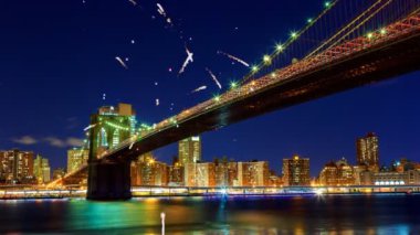 Manhattan'ın, new York'ta Bağımsızlık günü havai fişek