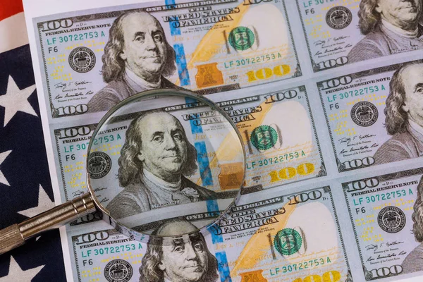 Printed fake money currency counterfeiting dollar bills