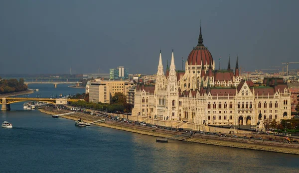 Hungarian Parliament panorama Budapest Hungary — Stock Photo, Image