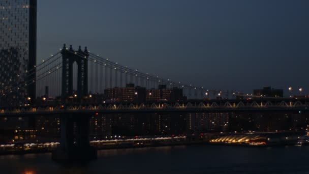 Den nezávislosti ohňostroje nad manhattan, new york city — Stock video