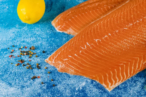 Сирі філе лосося інгредієнти для маринаду — стокове фото