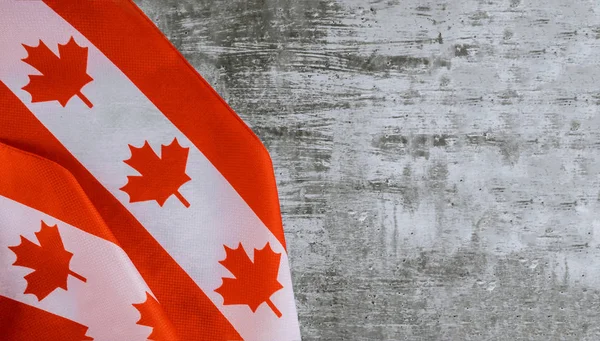 Flaga kanadyjska ze słowem August Civic Holiday długi weekend — Zdjęcie stockowe