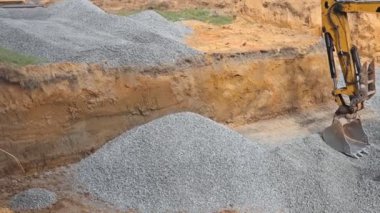 Temeltaş dolgu için ekskavatör kova dolum siper