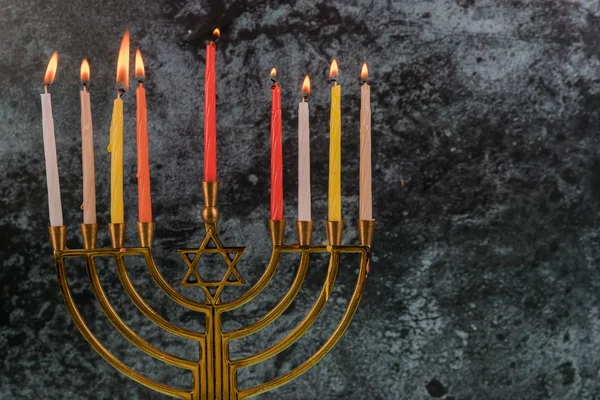 Chanukah mumlar bir sembol Yahudi tatil tüm — Stok fotoğraf