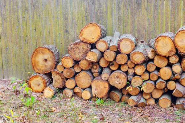 Gestapeltes Holz geschnitten Hintergrund — Stockfoto