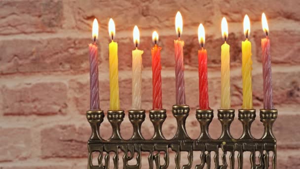 Hanukkah, o Festival Judaico das Luzes — Vídeo de Stock