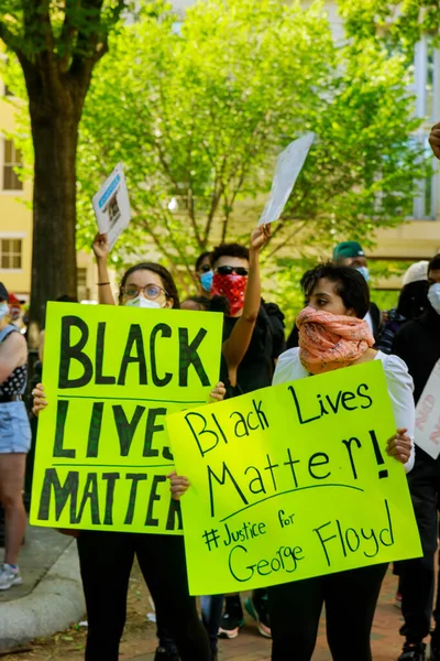 Washington Usa Maja 2020 Protest Śmierci George Floyda Grupa Black — Zdjęcie stockowe