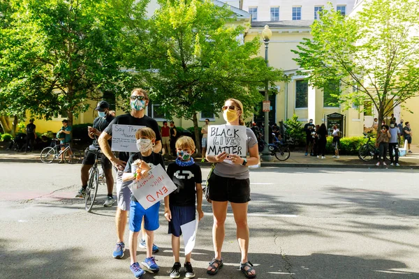 Washington Usa Maj 2020 Protesty Przeciwko Black Lives Matter Protestujący — Zdjęcie stockowe