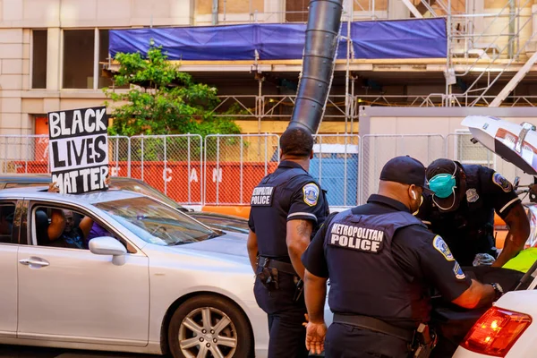 Washington Mayo 2020 Policía Está Posicionada Para Enfrentar Los Manifestantes — Foto de Stock