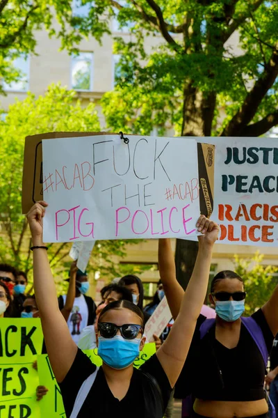 Washington Usa May 2020 Protest George Floyd Death Black Lives — Stock Photo, Image