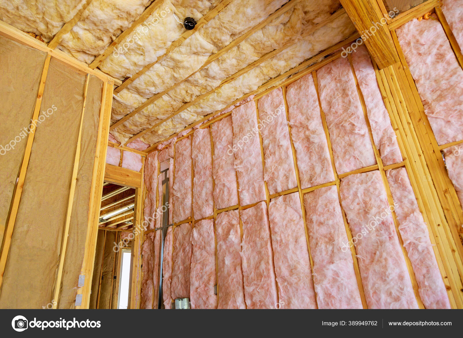Mineral Wool Mineral Fiber Cotton Thermal Insulation Materials House  Construction Stock Photo by ©photovs 389949762