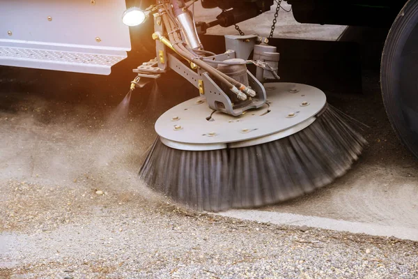 Straatreinigingsapparatuur Speciale Gemeentelijke Vrachtwagenborstels Van Straatreinigingsmachines — Stockfoto