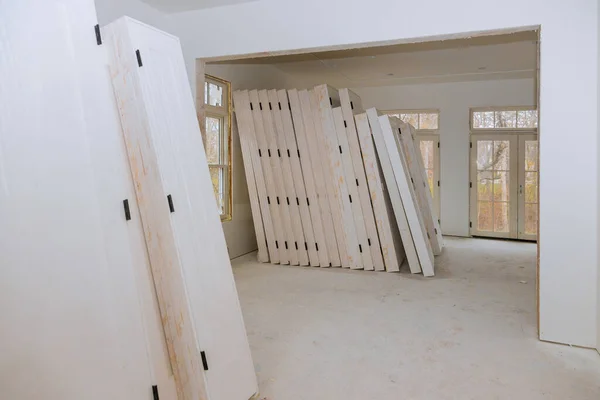 Aanbouw Verbouwing Het Installeren Van Materiaal Nieuw Huis Voor Reparaties — Stockfoto