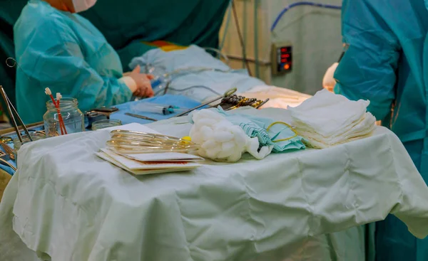 Todo Está Listo Instrumentos Quirúrgicos Para Cirugía Para Comenzar Una — Foto de Stock