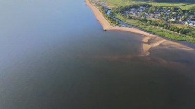 Amerikan Körfezi 'ndeki yerleşim alanlarının havadan görünüşü NJ US