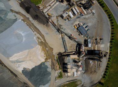 Asfalt üretimi için ekipman, istasyonda ziftli beton fabrikası