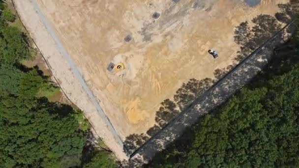 Processo di preparazione in vista dei lavori di costruzione casa del cantiere — Video Stock