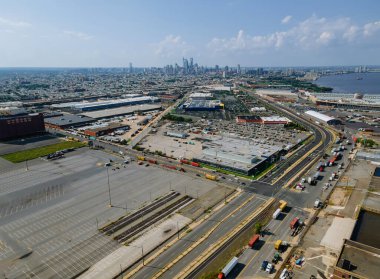Philadelphia hava perspektifi alışveriş merkezinin banliyö bölgesinin havadan görünüşü Philadelphia PA USA