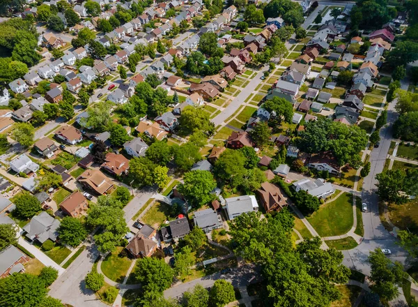 Amplio Panorama Vista Aérea Con Edificios Altos Los Hermosos Barrios — Foto de Stock