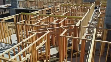 Ahşap bina yeni konut kirişi çerçevesi