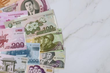 Kuzey Kore 'nin kazandığı banknot ulusal para birimi tasarısıdır.