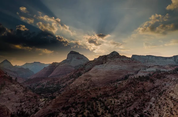 Park Narodowy Zion Canyon Utah Usa Amfiteatr Inspiracji Wschodzie Słońca — Zdjęcie stockowe