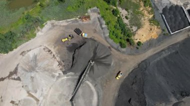 Üst görüş alanı açık maden ocağı, kömür endüstrisi.