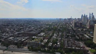 Philadelphia şehir merkezindeki hava manzaralı ufuk çizgisi PA USA