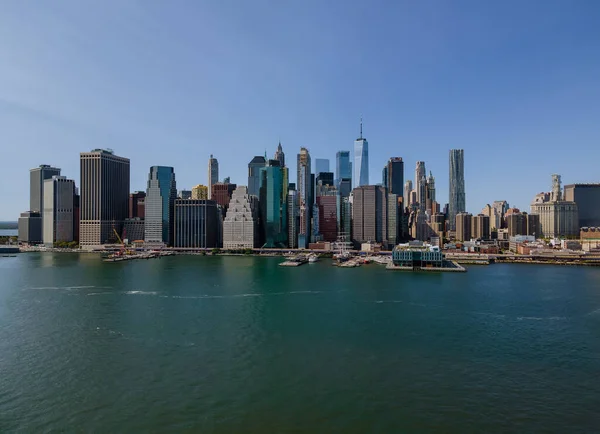 Вид Воздуха Нью Йорк Офисных Зданий Manhattan Skyline — стоковое фото