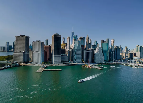 Bella America Vista Aerea New York City Panorama Skyline Manhattan — Foto Stock