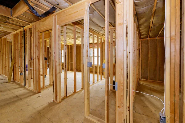 Framing Beams House New Home Construction — Stock Photo, Image