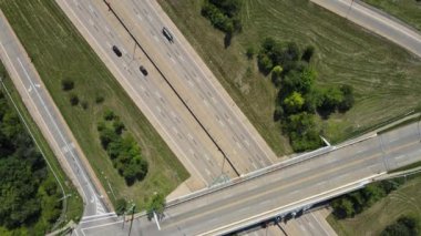 Araç nakil endüstrisi Cleveland Ohio ile Ulaşım kavşağı hava görüntüsü üzerinde