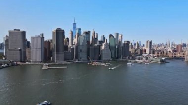 Manhattan Skyline ofis binalarıyla New York manzarası