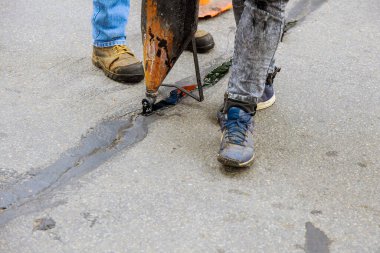 Asfalt çatlağı doldurucu asfalt çatlak onarımı, sıvı, birleşik dolgu birleşik mühür yenileme işi