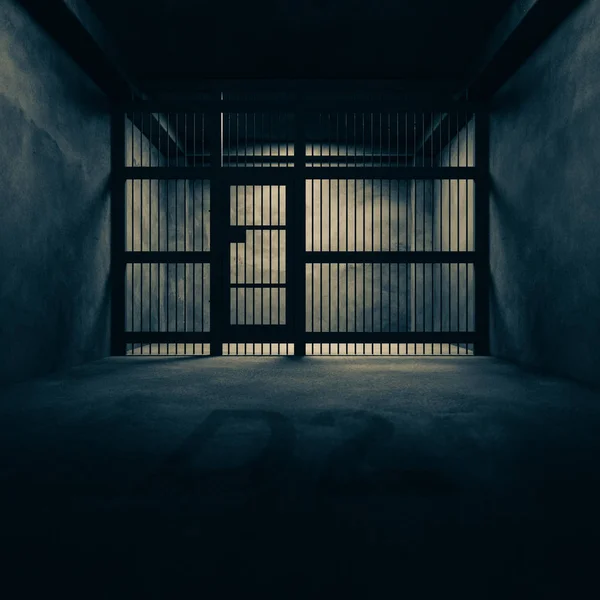 Jail in the dark. — Stock Photo, Image