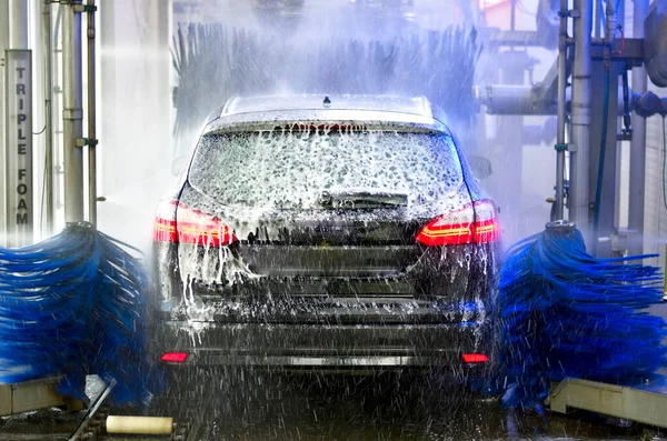 Mycie Pojazdów Myjnia Samochodowa — Zdjęcie stockowe