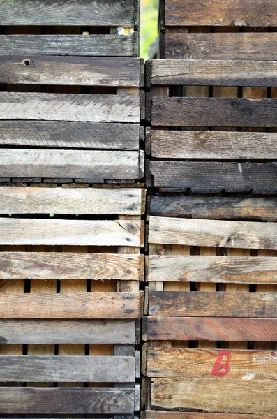 Horizontal Old Wooden Boxes — Stock Photo, Image