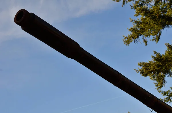 Σωλήνας Κανόνι Ενός Howitzer — Φωτογραφία Αρχείου