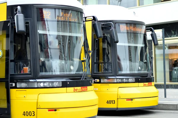 Twee Trams Berlijn Staan Naast Elkaar — Stockfoto