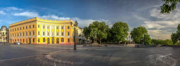 Odessa Ukraina 2018 Giant Trappa Och Monument Till Duc Richelieu — Stockfoto