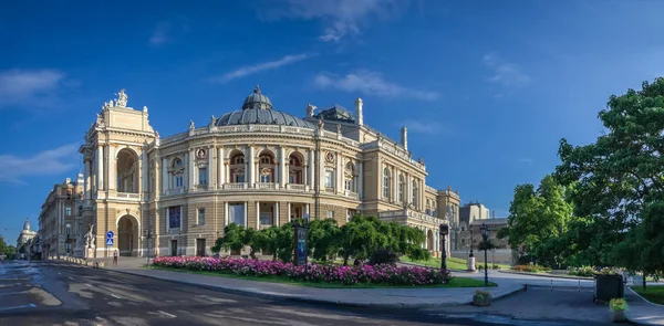 Одесский Национальный Академический Театр Оперы Балета Украине Панорамный Вид Летом — стоковое фото