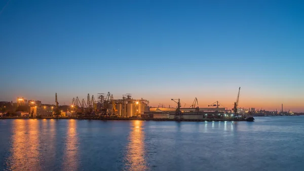 Odessa Ukraine 2018 Panoramablick Auf Seehafen Und Frachtterminal Von Der — Stockfoto