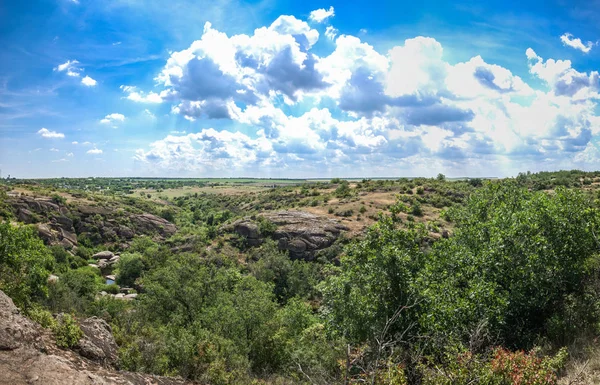 Granite Arbuzinka Rochers Dans Canyon Près Village Aktovo Sur Rivière — Photo