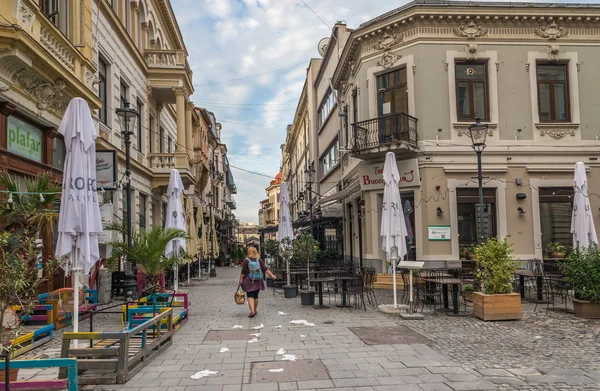 Bucharest Roménia 2018 Centro Velho Bucareste Romênia Uma Manhã Nublada — Fotografia de Stock