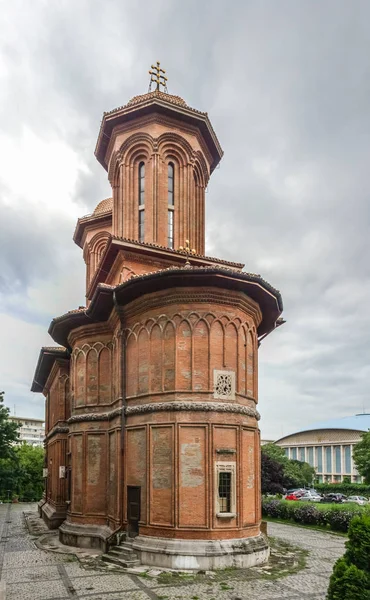 Bucharest Rumania 2018 Iglesia Kretzulescu Casco Antiguo Bucuresti Rumania — Foto de Stock