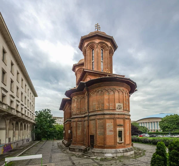 Bucharest Rumania 2018 Iglesia Kretzulescu Casco Antiguo Bucuresti Rumania — Foto de Stock