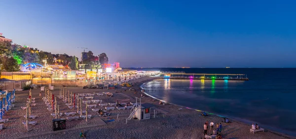 오데사 우크라이나 2018 뜨거운 아카디아 해변의 파노라마 우크라이나에 유명한 — 스톡 사진